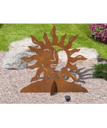 36in Tall Eclipse Modern Decor Sturdy Rust Metal Yard Art Lawn Sculpture - $309.00