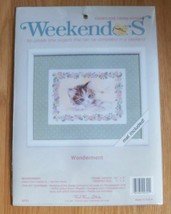 NEW Weekenders Countless Cross Stitch Kit Wonderment Kitten 7&quot; x 5&quot;  #02721 - £7.85 GBP