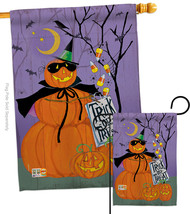 Happy Pumpkin Trio - Impressions Decorative Flags Set S112084-BO - £46.23 GBP
