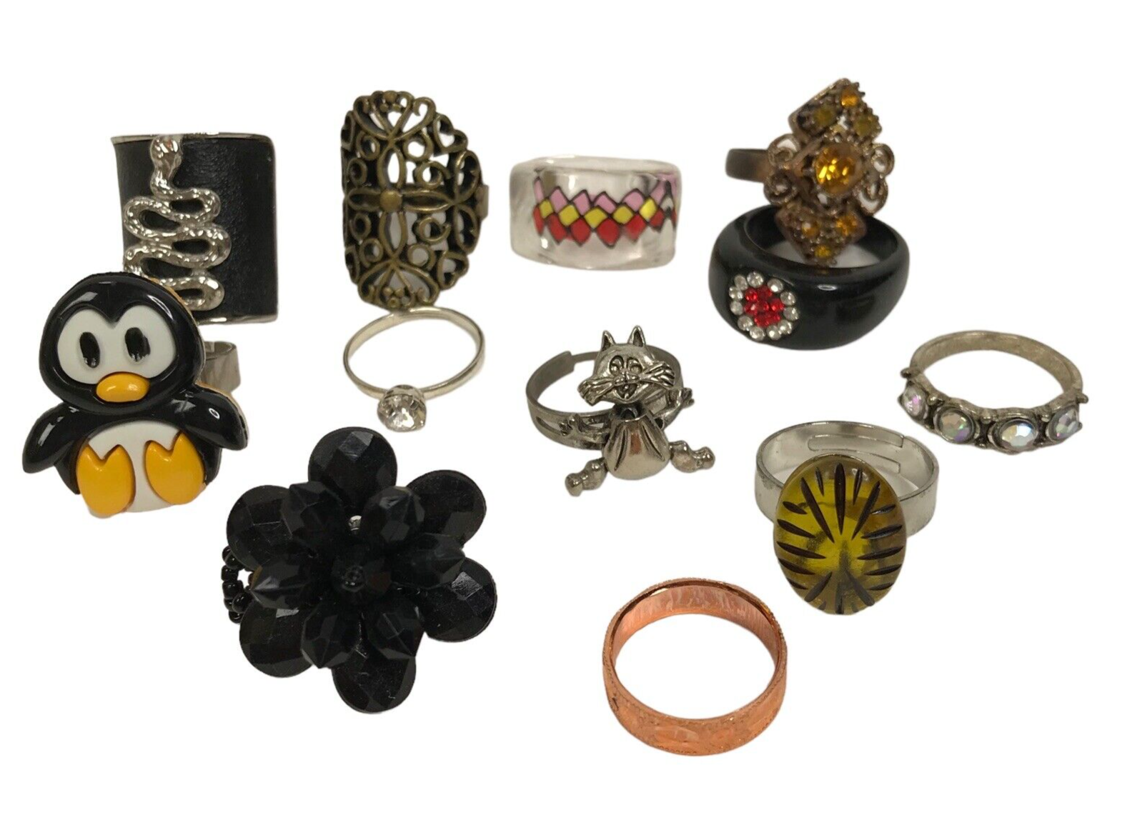 Primary image for Vintage to Mod ring lot 12 Piece #ab37