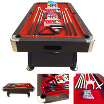 7&#39; Feet Billiard Pool Table Snooker Full Set Accessories Game mod. Red D... - £1,385.43 GBP