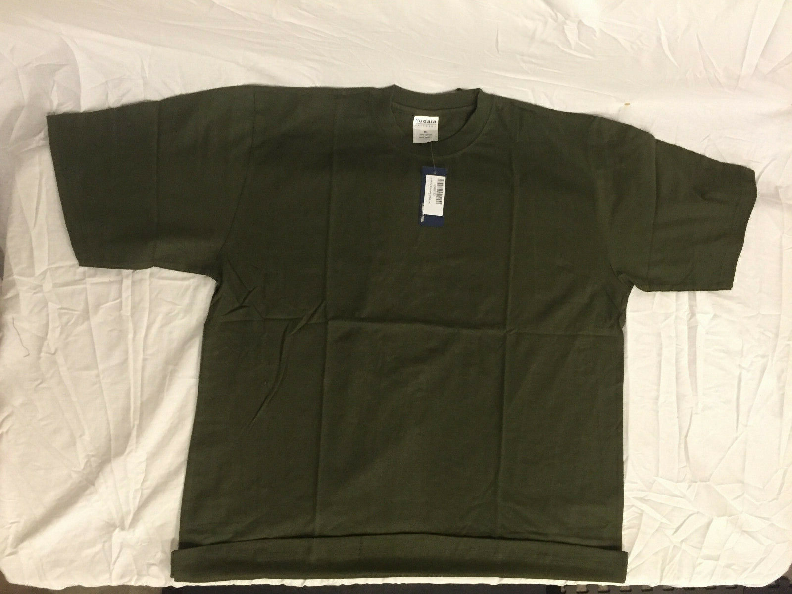 NWTS PUDALA MILITARY STYLE OD GREEN SHORT SLEEVE SHIRT 100% COTTON SIZE ... - $15.47