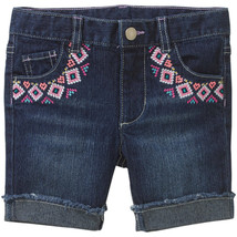 Healthtex Toddler Girl Embroidered Pocket Denim Bermuda Shorts Size 2T NWT - $12.99