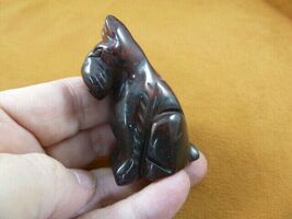 (Y-DOG-SC-722) Red Jasper SCOTTISH Terrier Schnauzer dog dogs FIGURINE G... - $19.49