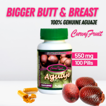 Bigger Butt, Breast &amp; Hips, Original Aguaje Curvy Fruit Pills 100 Und / 550 Mg - £22.00 GBP