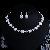 CWWZircons    Pave White  Color Bridal Wedding Jewelry Set for Women Party Dress - £76.31 GBP