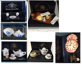 Choice Reutter Porcelain China Miniatures Tea Sets, Clock Dollhouse Scale 1:12 - £7.98 GBP+