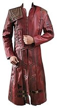 Bestzo Men&#39;s Fashion Guardian of Galaxy Vol 2 Real Leather Coat Brown XS - £188.00 GBP
