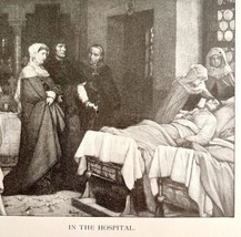 In The Hospital Nuns Nurses Victorian Print 1901 Woman History Ephemera ... - £15.92 GBP