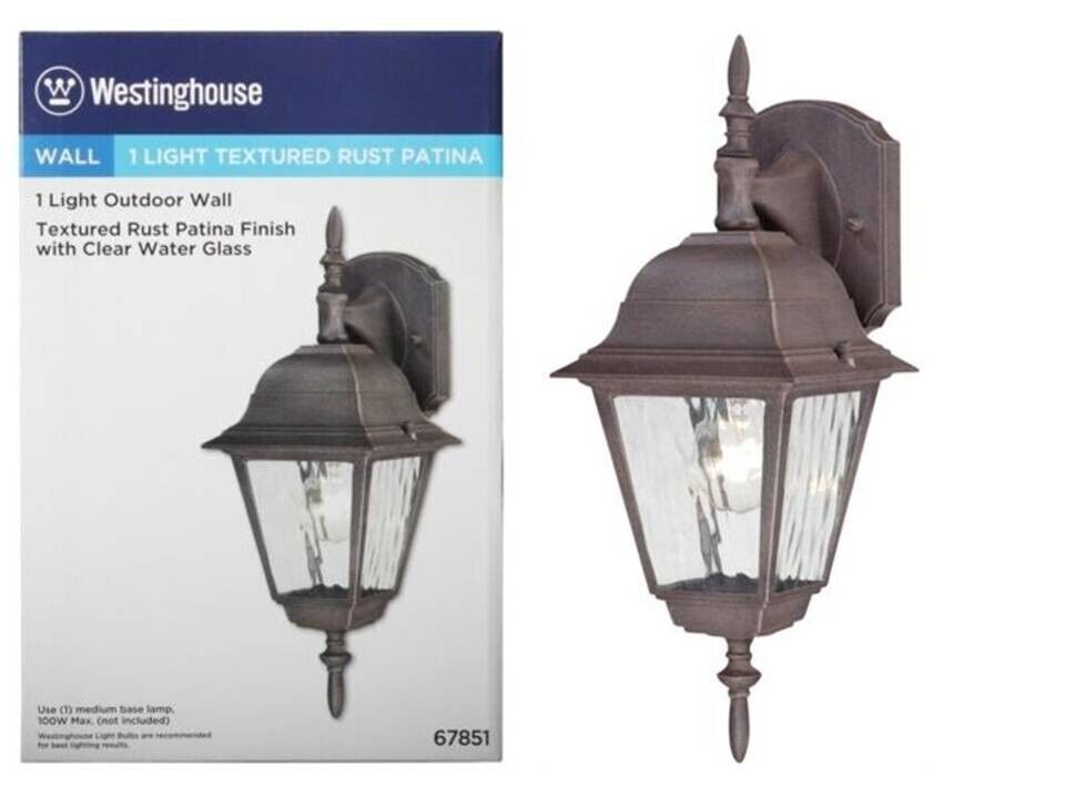 Primary image for Westinghouse 6785100 Patina Incandescent Exterior Wall Lantern, Cast Aluminum