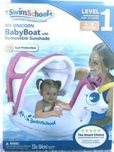 Swimschool My Unicorn Baby Boat Float With Removable Sunshade 6-18 Months - £11.98 GBP