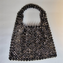 Magid Silver Crystal Beaded Bag Purse Sparkly Made in Japan Snap Closure... - £47.42 GBP