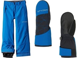 Spyder Boys Ski  Set Winter Mini Action Pants &amp; Cubby Mittens , Size 7, NWT - £54.73 GBP