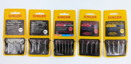 SINGER Sewing Machine Needles Premium Red Yellow Band Assorted Lot of 5 - £21.16 GBP