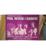 PAUL REVERE &amp; THE RAIDERS - VINTAGE TOUR HANDBILL FROM 11/14/1969 MONROE... - $50.00