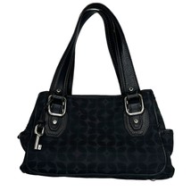 Fossil Purse Black  Jacquard Classic Leather Fabric Shoulder Bag Womens - £31.14 GBP