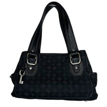 Fossil Purse Black  Jacquard Classic Leather Fabric Shoulder Bag Womens - $39.59