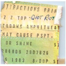 ZZ Top Quiet Riot Concert Ticket Stub June 25 1983 Irvine California - £27.08 GBP