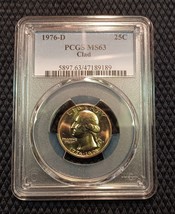 1976-D 25¢ Washington Quarter MS63 PCGS Certified Choice Brilliant Uncir... - $18.42