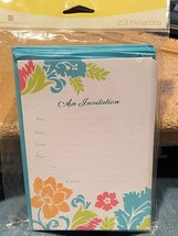 1 Pack of 20 Floral Invitations (Generic) American Greetings  *NEW* ccc1 - $8.99