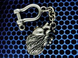 Brass Human Heart Keychain Last One! Steampunk Novelty Gift - £28.28 GBP