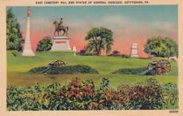 Pennsylvania Gettysburg East Cemetery Hill Statue General Hancock Postca... - £2.29 GBP