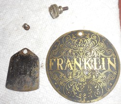 Franklin Vibrating Shuttle Front &amp; Rear Arm Cover Plates Used Working Parts - $25.00