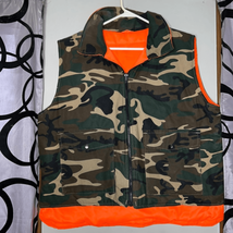 Reversible camp vest orange vintage y2k puffer XL - £15.30 GBP