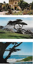 Lot of 5 CA California Vintage Postcards Carmel Beach, Sausalito, Monterey - $7.69