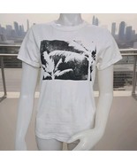 Veronica Beard Jeans T Shirt Womens S White Cali Palm Graphic Short Slee... - $31.54 CAD