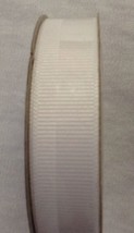 Offray Polyester Grosgrain Ribbon White 5/8&quot; 6 Yards - £7.10 GBP