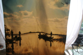 Florida Fishing Sunset Lake Scene Double Sided Wall Door Hanging 35.5&quot; x... - £22.10 GBP