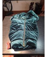 Christmas Holiday Warm Green Velvet Dog Coat Jacket Dress w/ Bow - NWT -... - $14.95