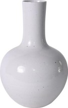 Vase Globular Globe Small Busan White Ceramic - £173.04 GBP