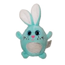 Plush Bunny Wallgreens Blue Aqua Sparkle Eyes Embroidered Face Stuffed Animal - £7.78 GBP