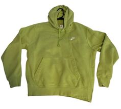 Nike Oil Green Sportswear Club Fleece Long Sleeve Front Pouch Hoodie Siz... - $42.75