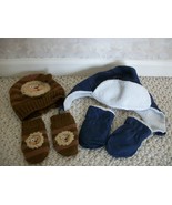 2 Boys Caps with Matching Mittens ((#0628). - £18.86 GBP