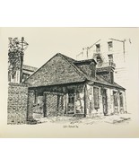 Lafitte Blacksmith Shop New Orleans H A Perez 1970 Vintage Lithography S... - £39.56 GBP