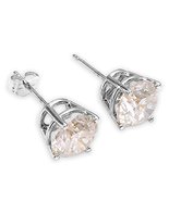 Galaxy Gold GG 1.5 CTW 14k Solid White Gold Stud Earrings 1.50 Carat Nat... - €3.727,54 EUR