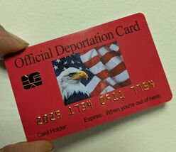 Aromabug: Funny Fake Bankcard: Official Deportation Card, (8 PACK) (Free... - $19.79