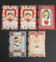 Carrington Valentine Day Die Cut Embossed Love Heart Card Lot (5 Cards) ... - $19.99