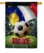 World Cup France House Flag Soccer 28 X40 Double-Sided Banner - £29.55 GBP
