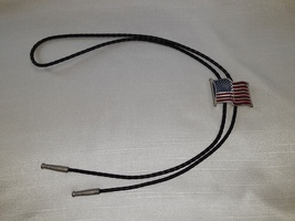 Bolo Tie with U.S. Flag Emblem - $15.00