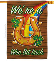 Were A Wee Bit Irish House Flag St Patrick 28 X40 Double-Sided Banner - £28.92 GBP