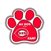 My Dog Is A Cincinnati Reds Fan Logo Baseball Fan Sticker Vinyl Decal (S... - $4.50+