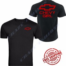 New Red Duramax Chevrolet Chevy Girl Black T-SHIRT Tee S-5XL Front &amp; Back - £14.48 GBP