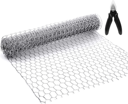 BSTWM Chicken Wire Net for Craft Projects,3 Sheets Lightweight Galvanized Hexago - £11.38 GBP