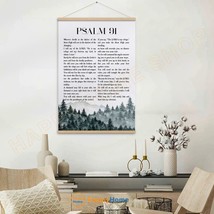 Psalm 91 NIV Bible Verse Wall Art He Who Dwells in the Shelter Print Decor -P657 - £40.08 GBP+