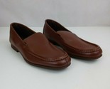 Vintage Hush Puppies Men&#39;s Brown Leather Loafers Size 7.5 D - £22.74 GBP