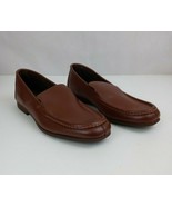 Vintage Hush Puppies Men&#39;s Brown Leather Loafers Size 7.5 D - £23.05 GBP